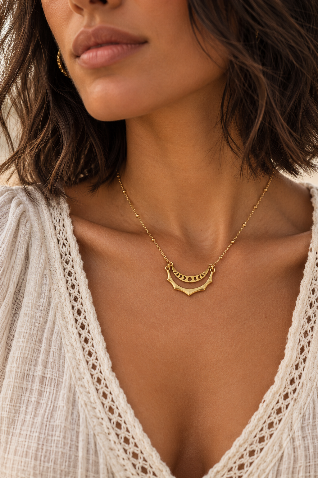 Lunesix Moon Phase Necklace | Intuition + Transformation