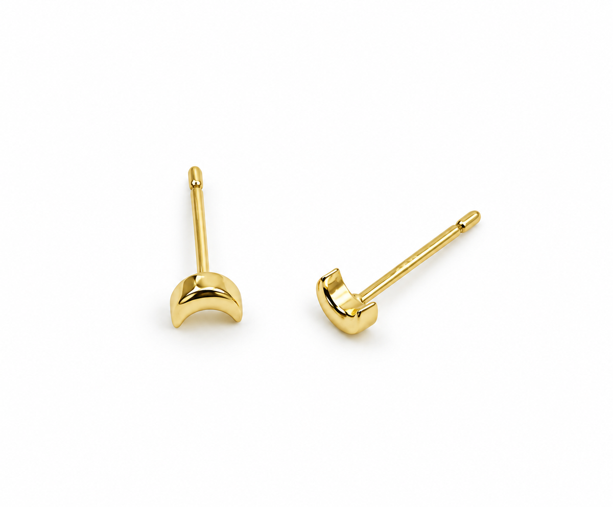 Mini Moon Post Earrings | Intuition + Transformation