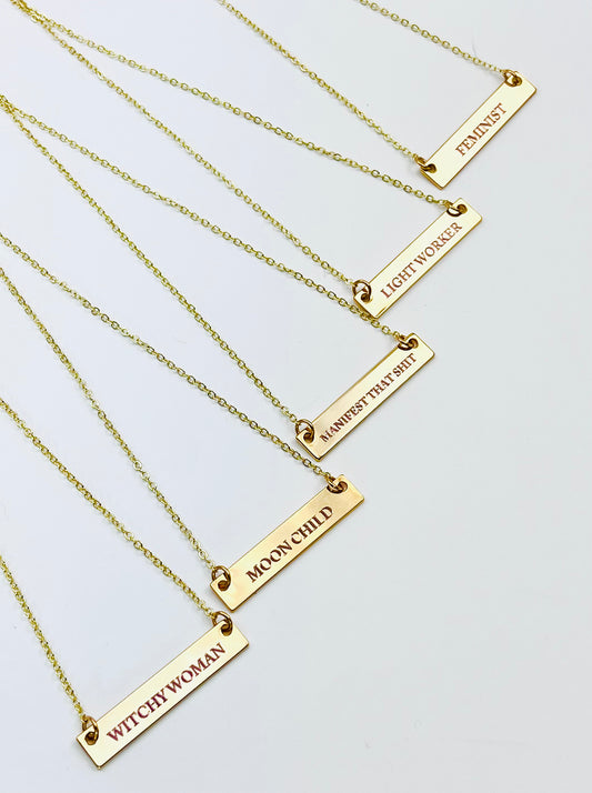 Word Bar Necklace