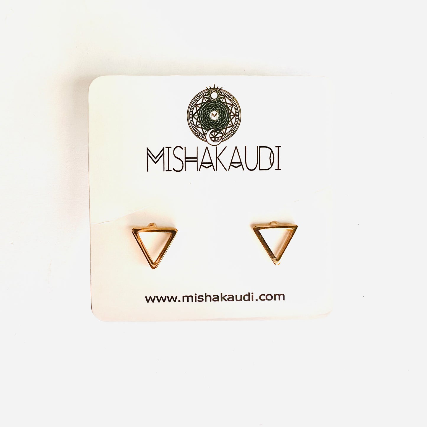 Open Triangle Post Earrings