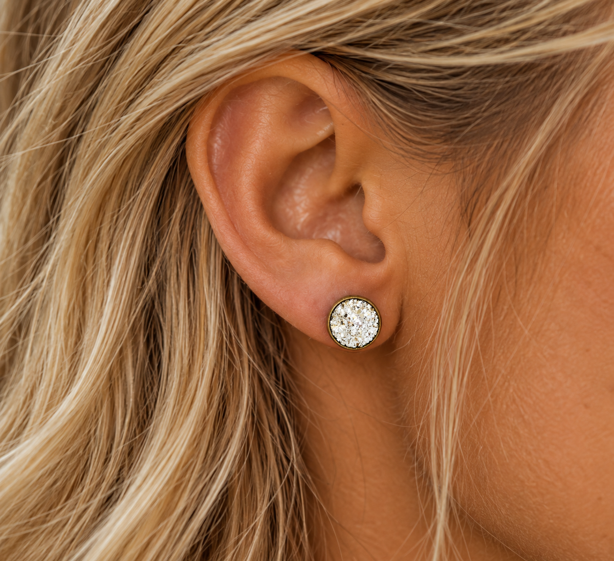 Druzy Sparkle Stud Earrings | Power