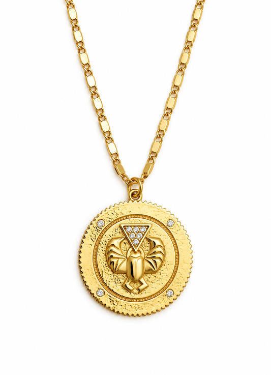 Kephra Scarab Necklace | Transformation + Protection