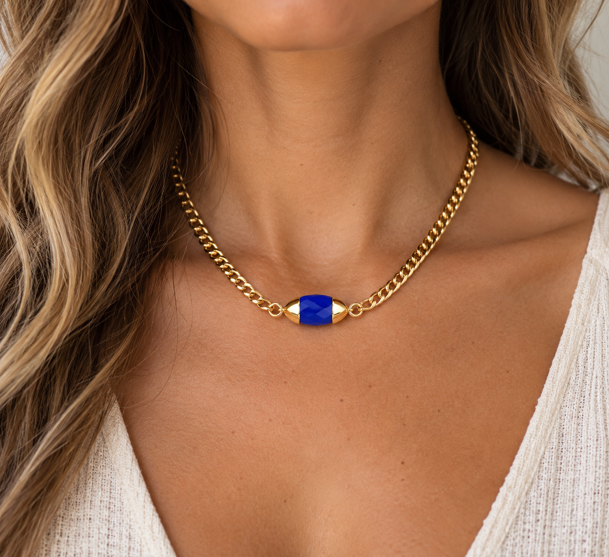 Blue Chalcedony Necklace | Power