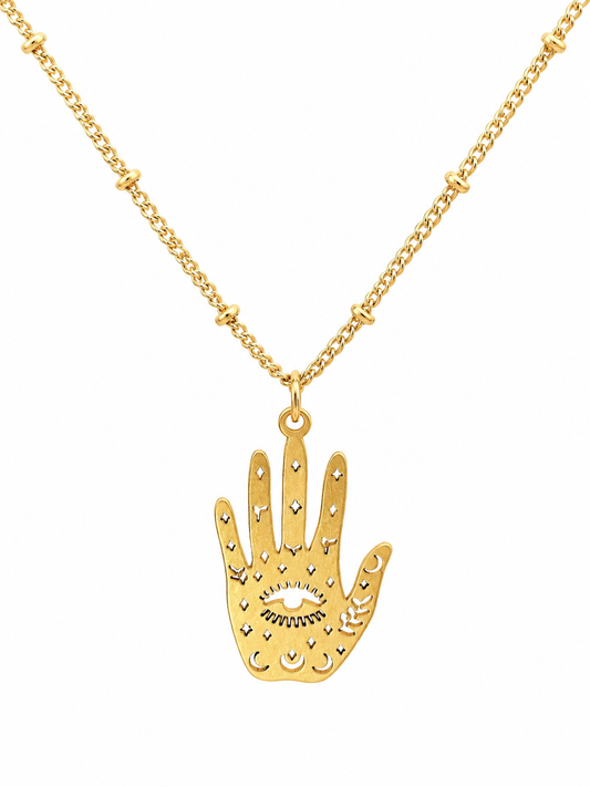 Sacred Hamsa Necklace | Protection + Intuition