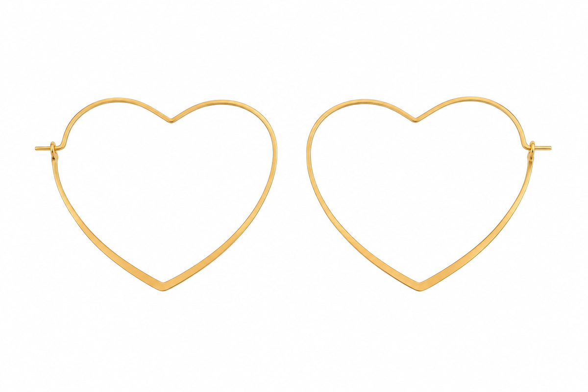 Heart Hoop Earrings | Love