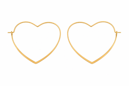 Heart Hoop Earrings | Love