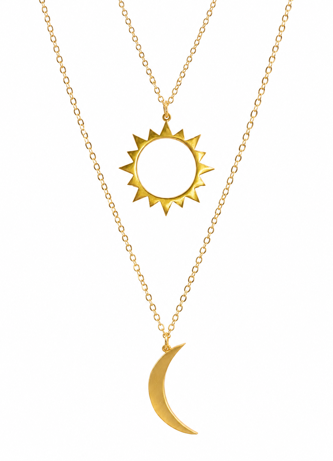 Sun + Moon Necklace Set | Intuition + Power