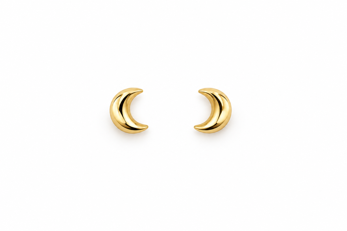 Mini Moon Post Earrings | Intuition + Transformation