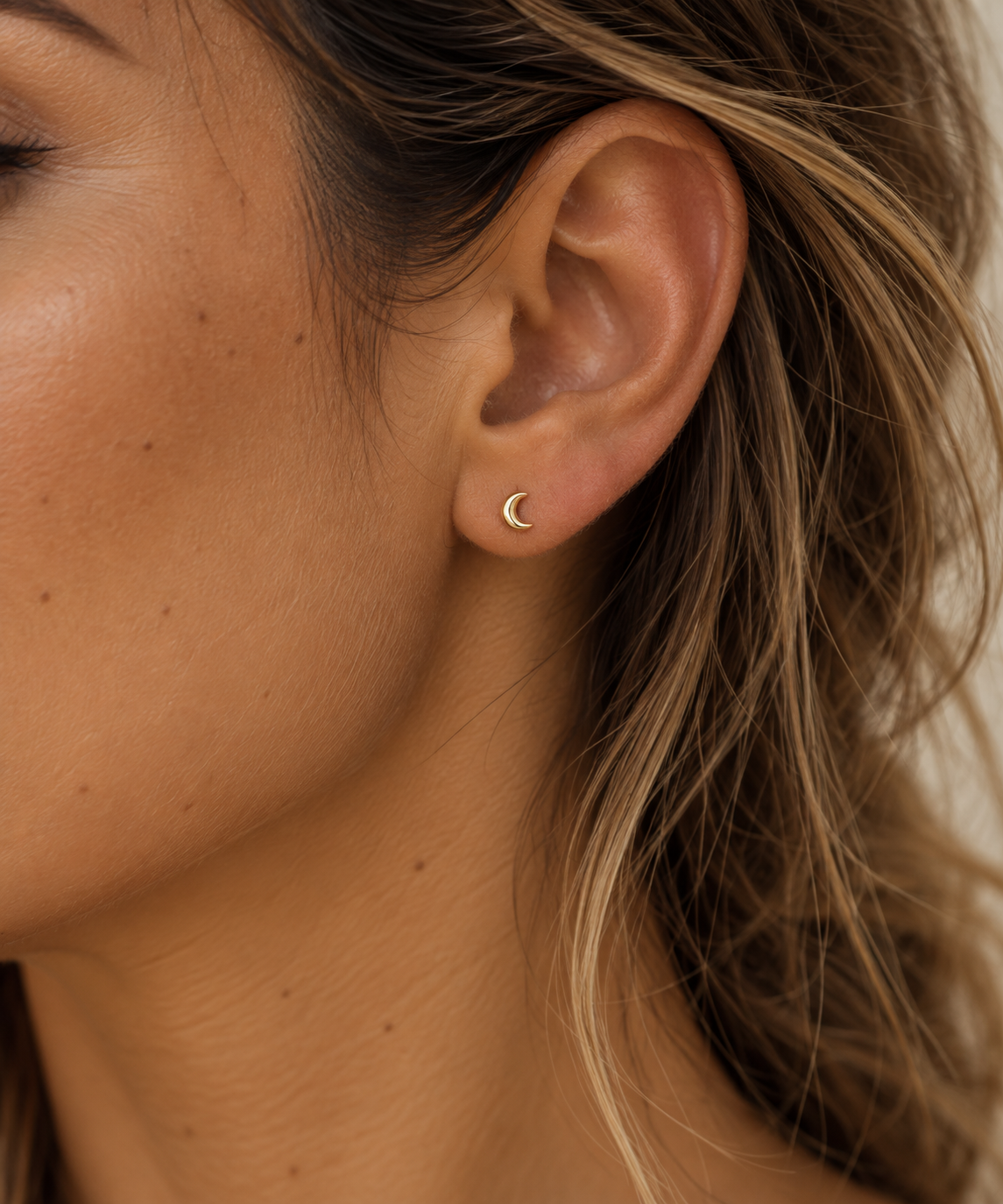 Mini Moon Post Earrings | Intuition + Transformation