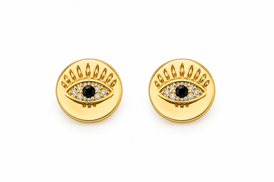 Pavé Eye Post Earrings | Protection + Intuition