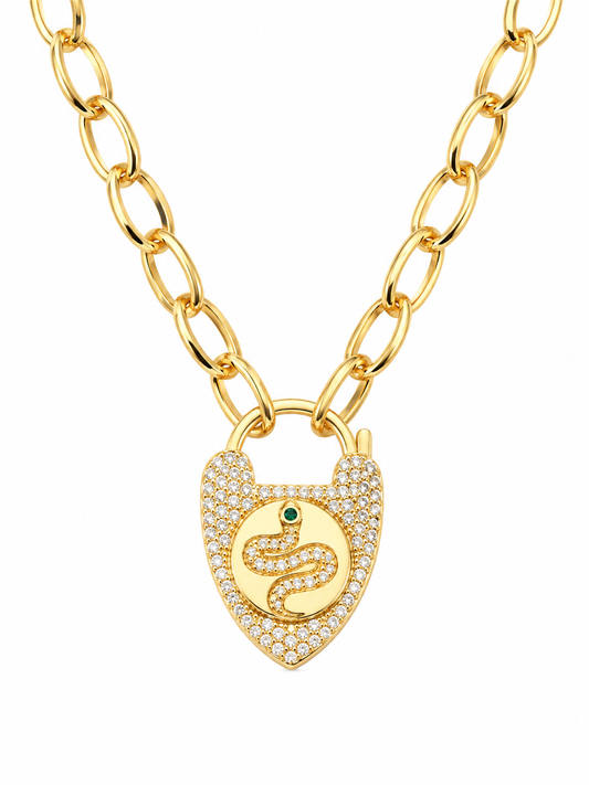 Snake Lock Necklace | Transformation + Protection