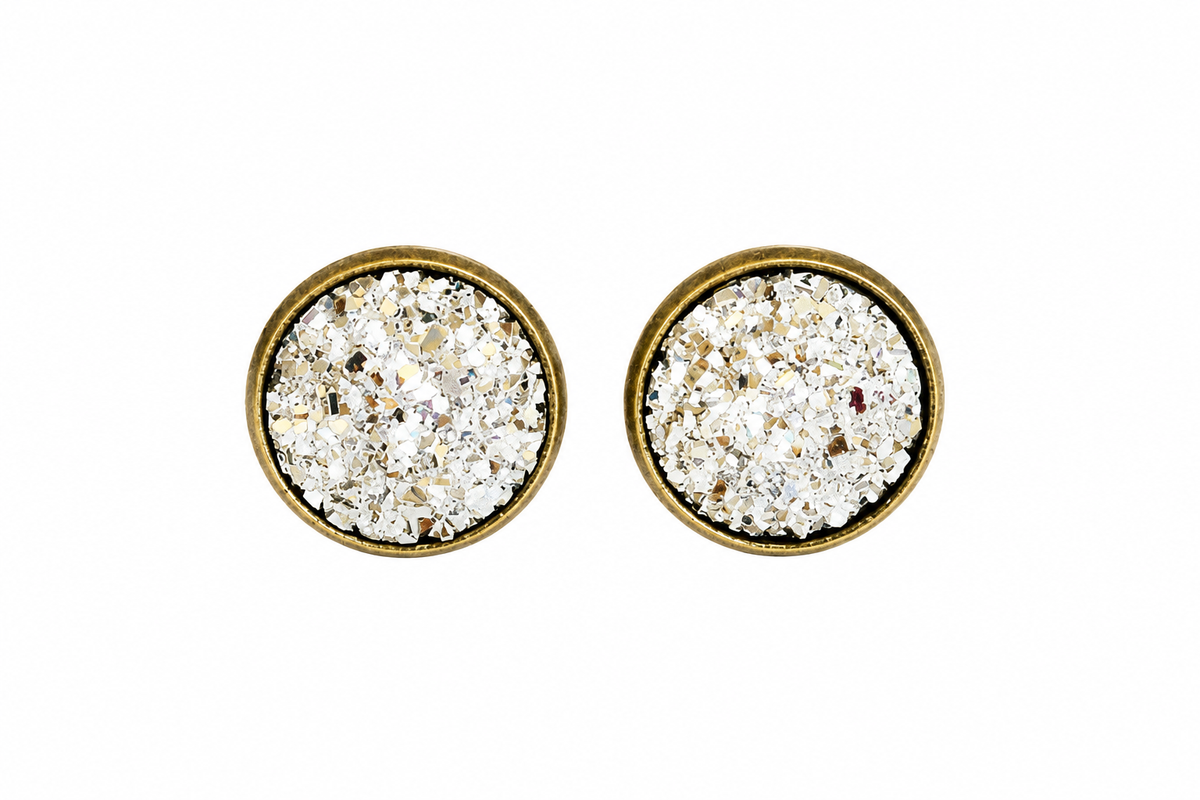 Druzy Sparkle Stud Earrings | Power
