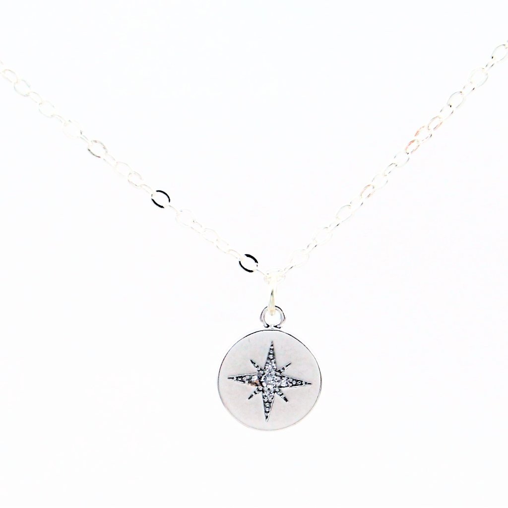 Pave Compass Necklace