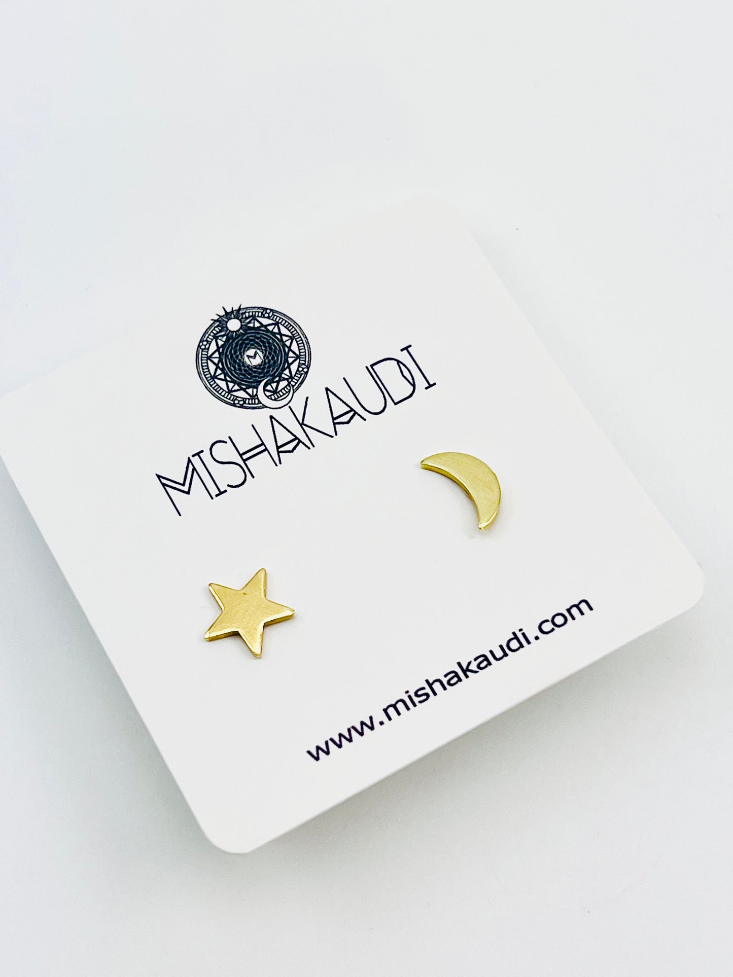 Star Moon Post Earrings