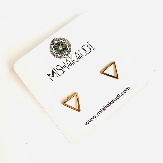 Open Triangle Post Earrings