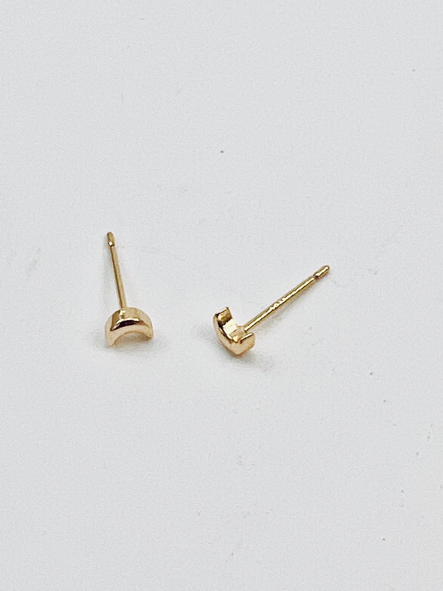 Mini Moon Post Earrings
