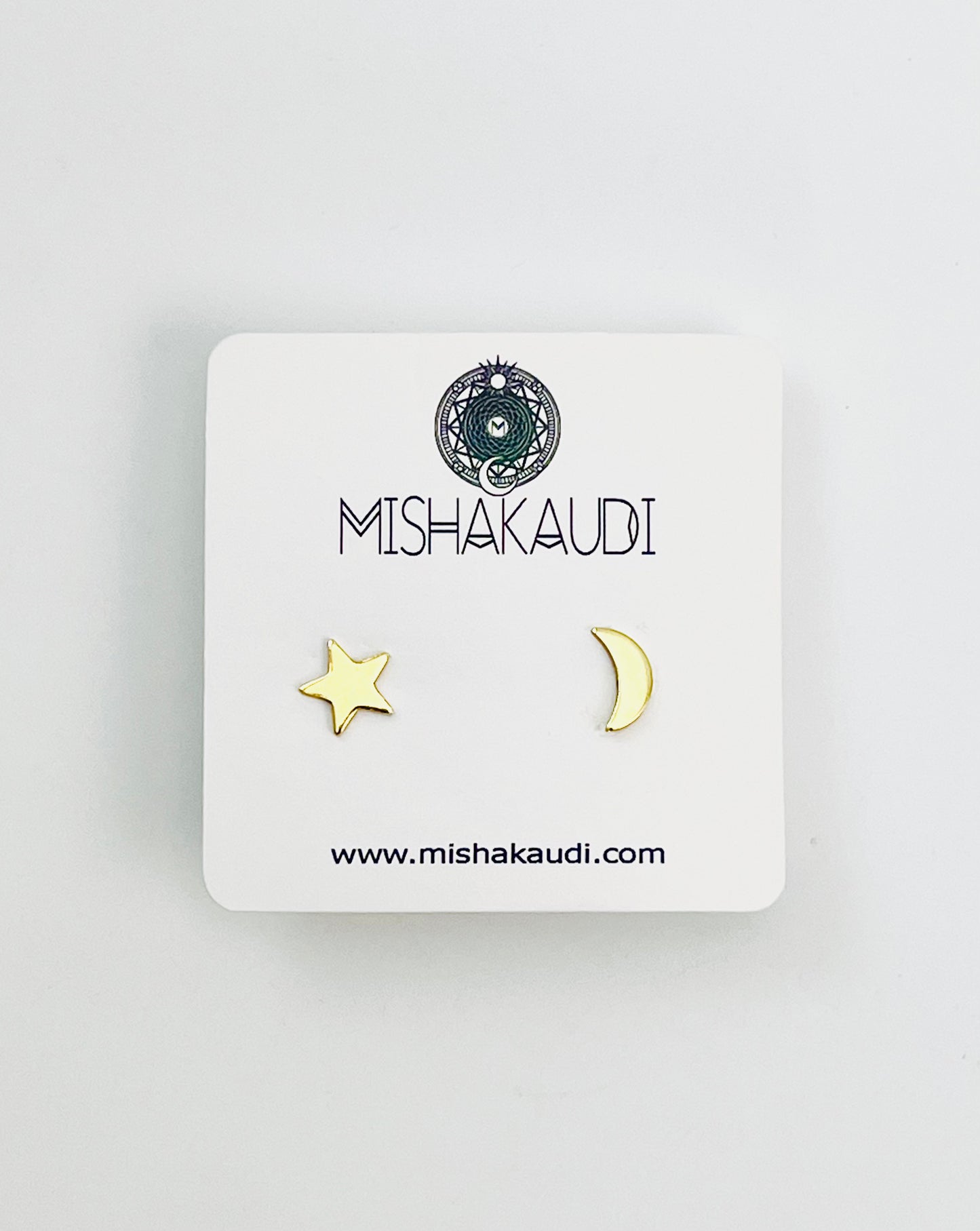 Star Moon Post Earrings