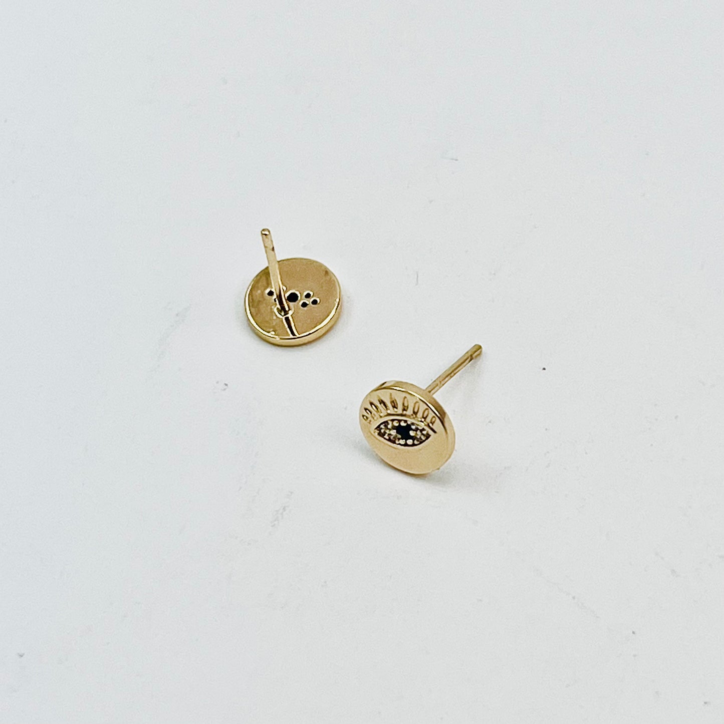 Pave Eye Post Earrings