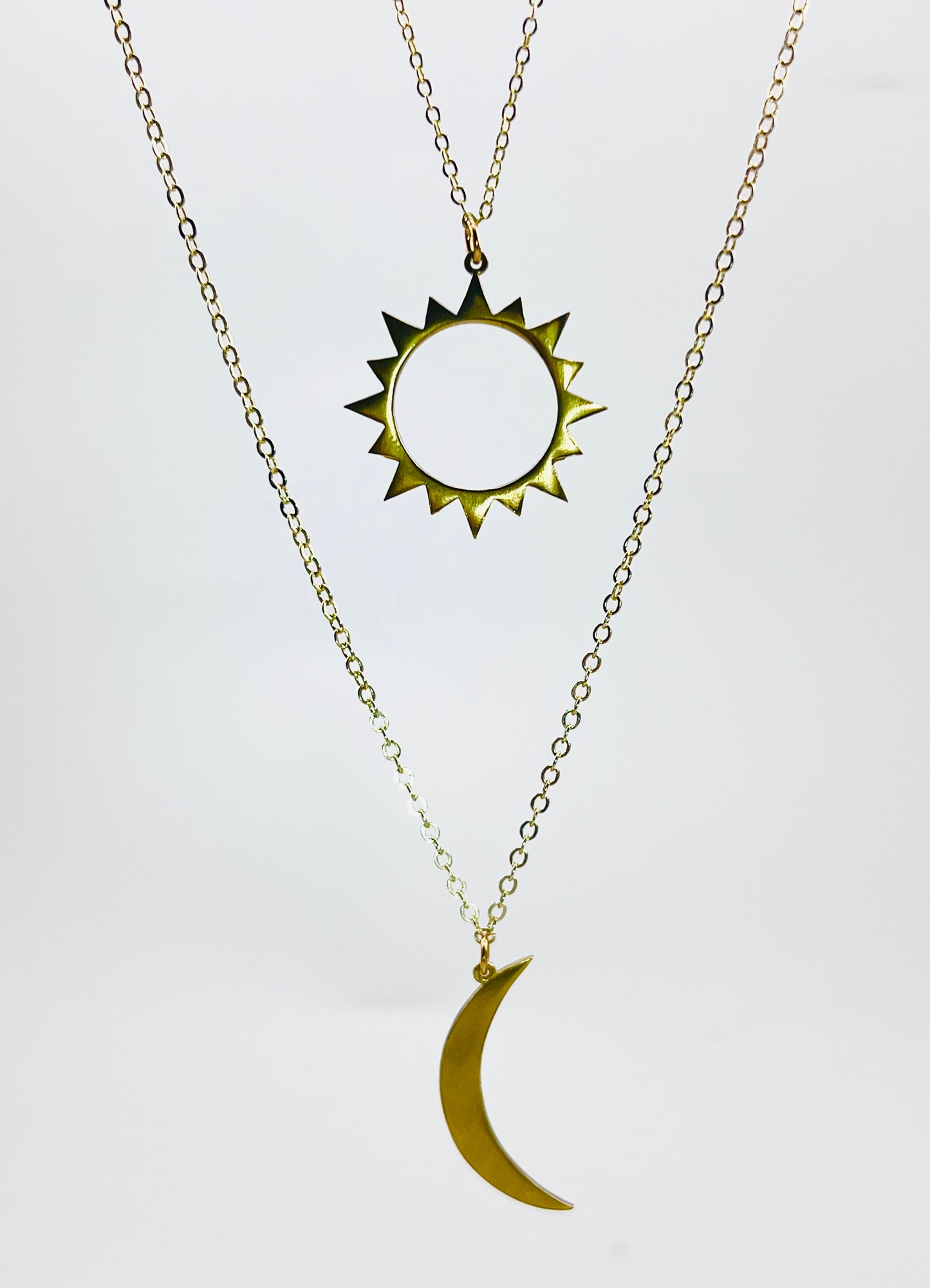 Sun and Moon Necklace Set