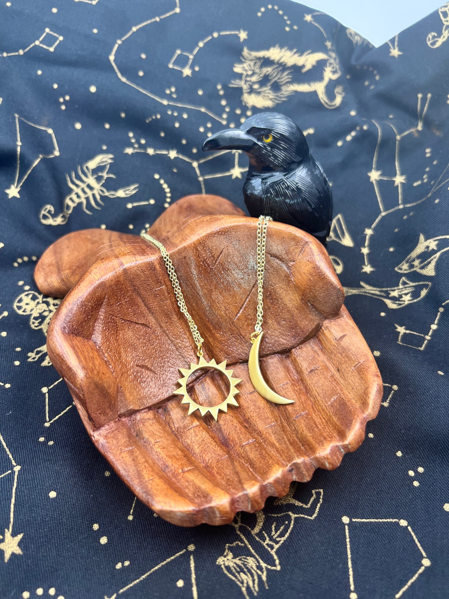 Sun and Moon Necklace Set