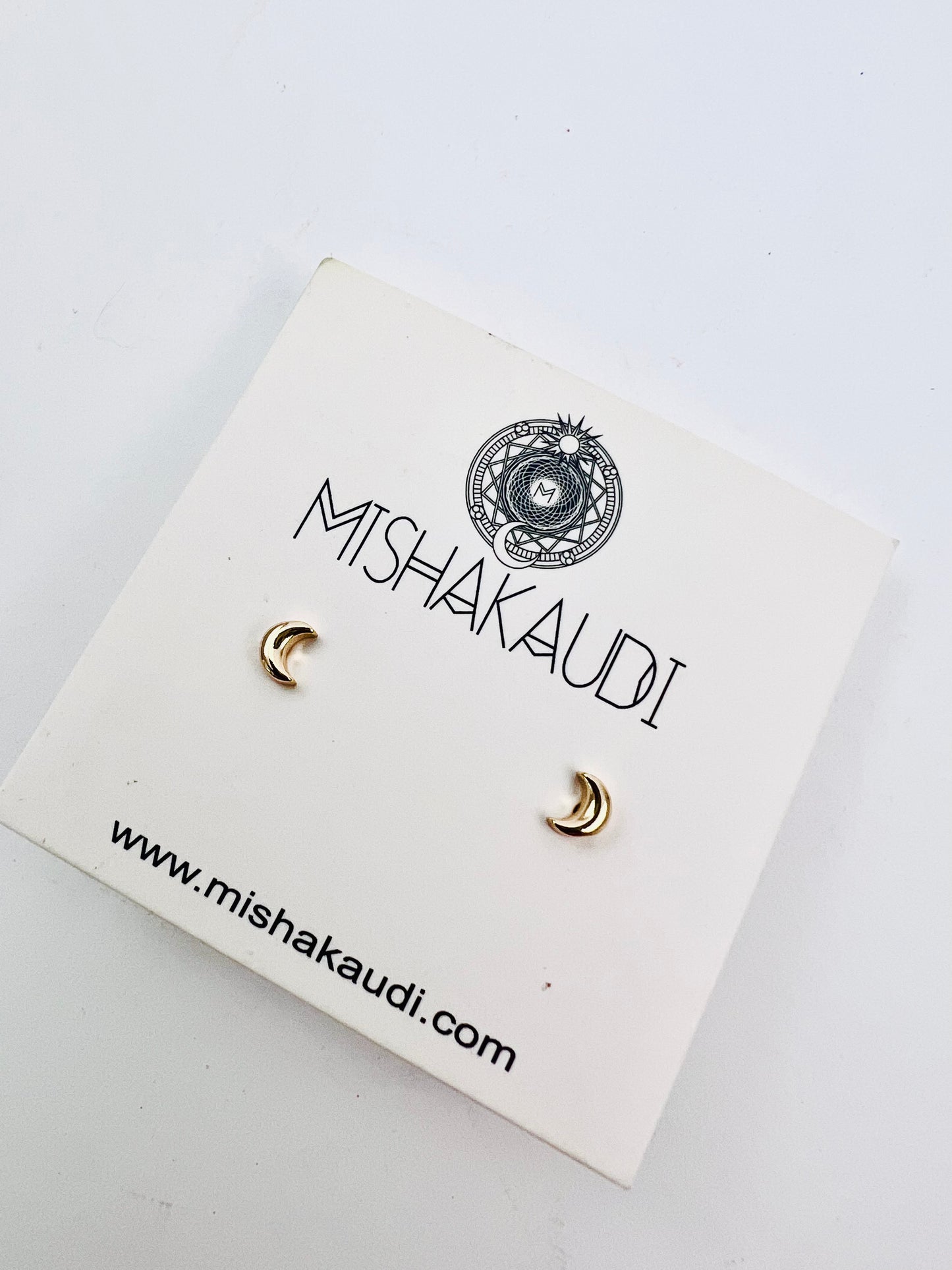 Mini Moon Post Earrings